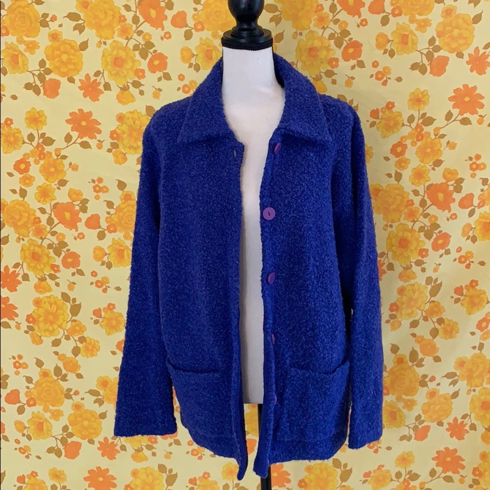 True Vintage Cookie Monster Blue Knit Sweater